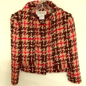 Carlisle wool boulcle cropped jacket